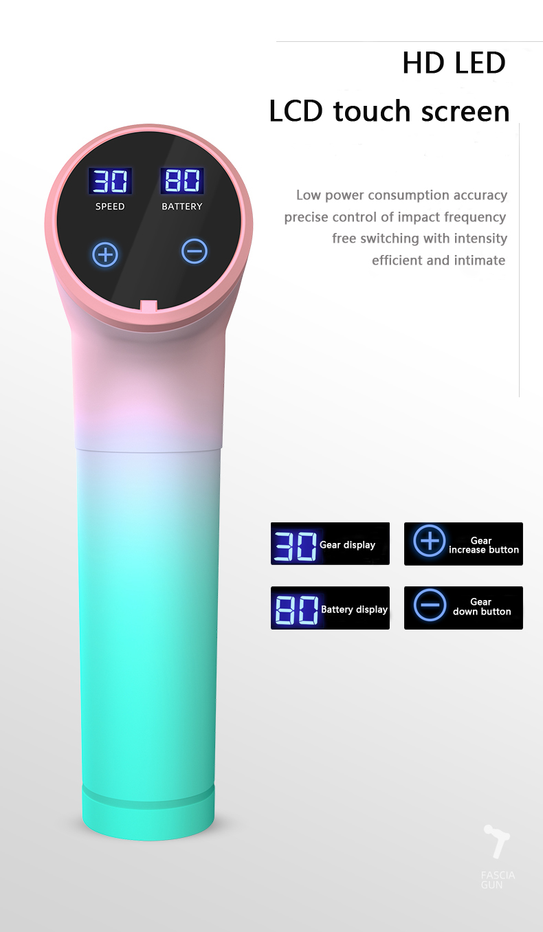 Rechargeable Cordless Deep Tissue Massage Gun 1200 To 2800RPM