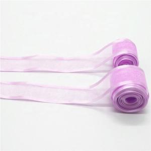 Quality Various Color Wide Organza Ribbon , Satin Sided Thin Organza Ribbon wholesale