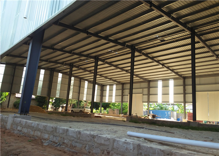 Export to Philippines customize design prefabricated structural steel frame warehouse