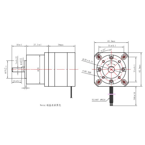 NEMA17 Ratio 5.18:1 Planetary Gearbox Stepper Motor 12V DC For Cnc Robot Arm