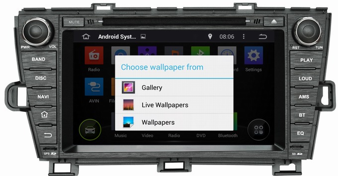 Ouchuangbo Car Radio GPS Navi for Toyota Prius 2009-2013 (Left) Android 4.4 System iPod SD