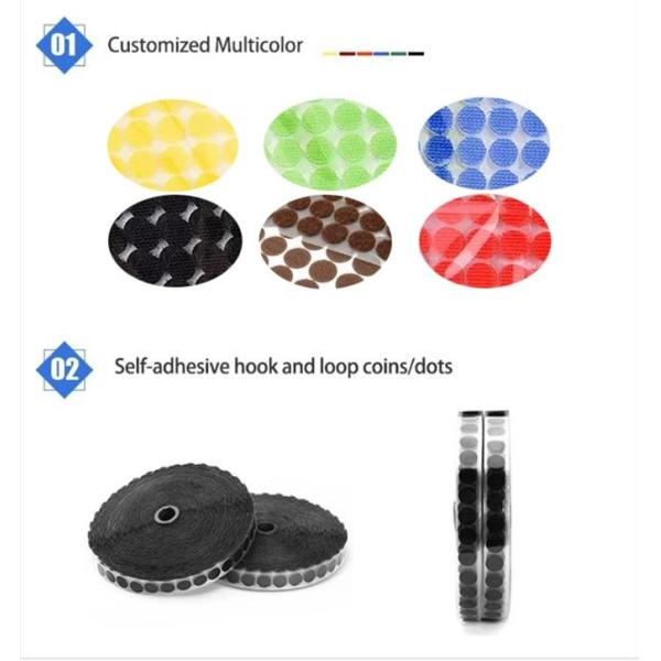 110mm Width Hook And Loop Adhesive Dots Cold And Heat Resistance