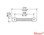 Strap handle with plastic endcaps. MS-H1009