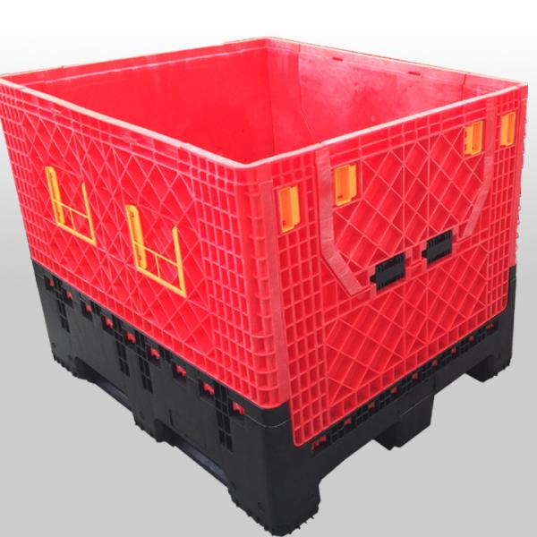 cheap large foldable collapsible plastic pallet box bulk container collaps plastic pallet box