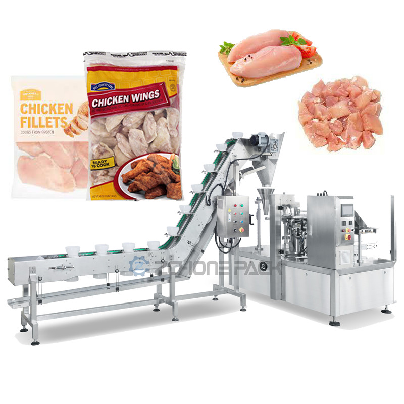 Quality Frozen Food Granule Packing Machine Chicken Wings Chicken Feet Packaging wholesale