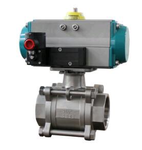Quality Ball valve with pneumatic rotary actuators double acting and spring return wholesale