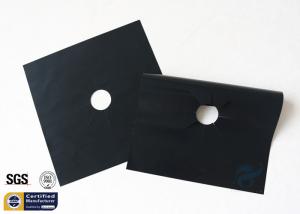 Quality PTFE Coated Fiberglass Fabric 260℃ 27X27CM Black Stovetop Burner Protector wholesale