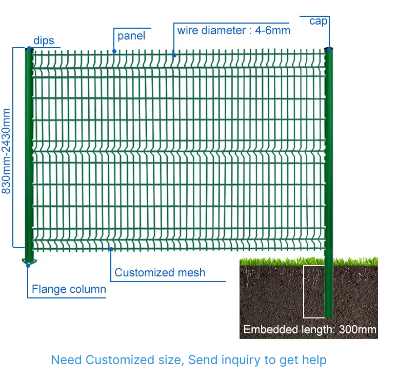 Anti Rust Durable AOA Fence Easy Install