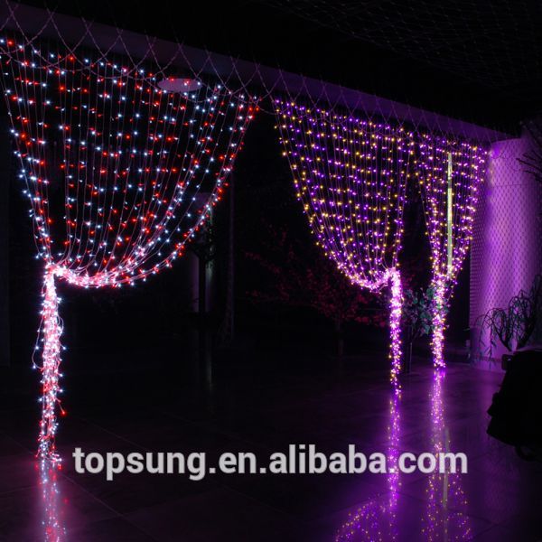 Top View 230v fairy outdoor christmas lighting curtain for garden