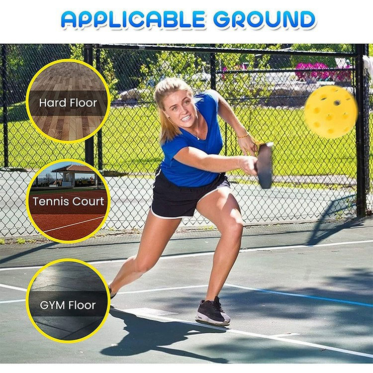 Sports Outdoor Pickleballs with 40 Holes Injection Molding and TPE Elastic Bulk Packs