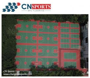 Quality SPU Backyard Basketball Court Flooring Shock Absorption wholesale