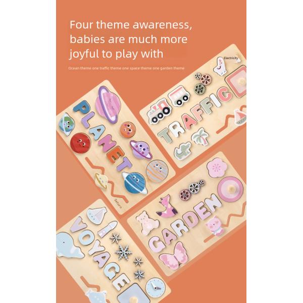 Multifunctional Unisex Educational Busy Board Wooden Puzzle Toys Child's Manual Unlocking Puzzle En71 Certified