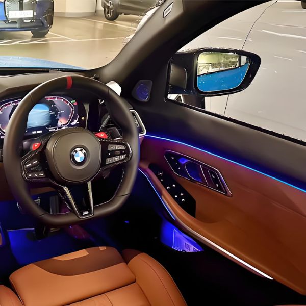 BMW Ambient Lighting Upgrade Kit with Multi-Zone LED Cabin Light System and OEM Sync for Plug-and-Play Installation