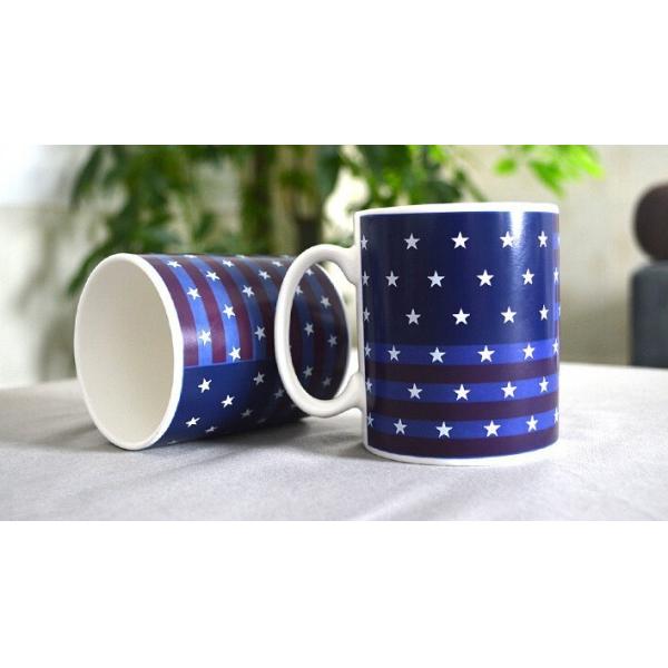 Stoneware Eco Friendly Mugs American flag Heat Sensitive Color Changing Cup