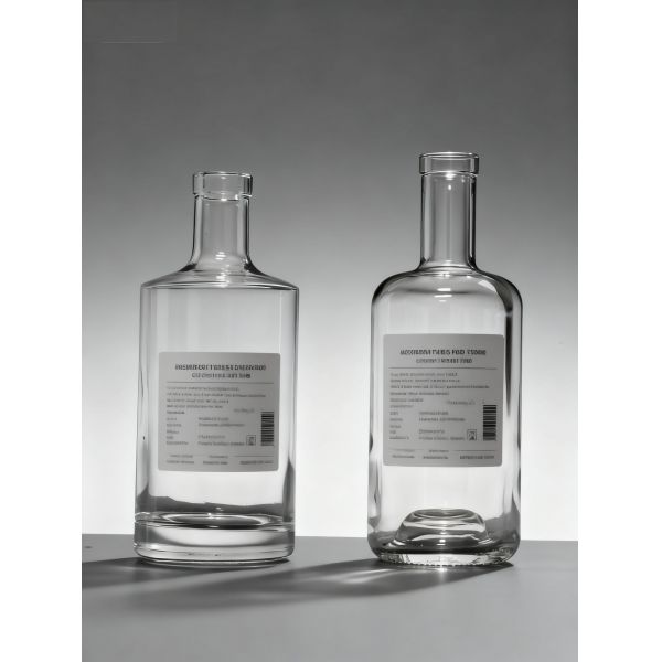 750ml Jersey Whiskey Glass Bottle -Customization, Super Flint Glass Bottle, American Rum