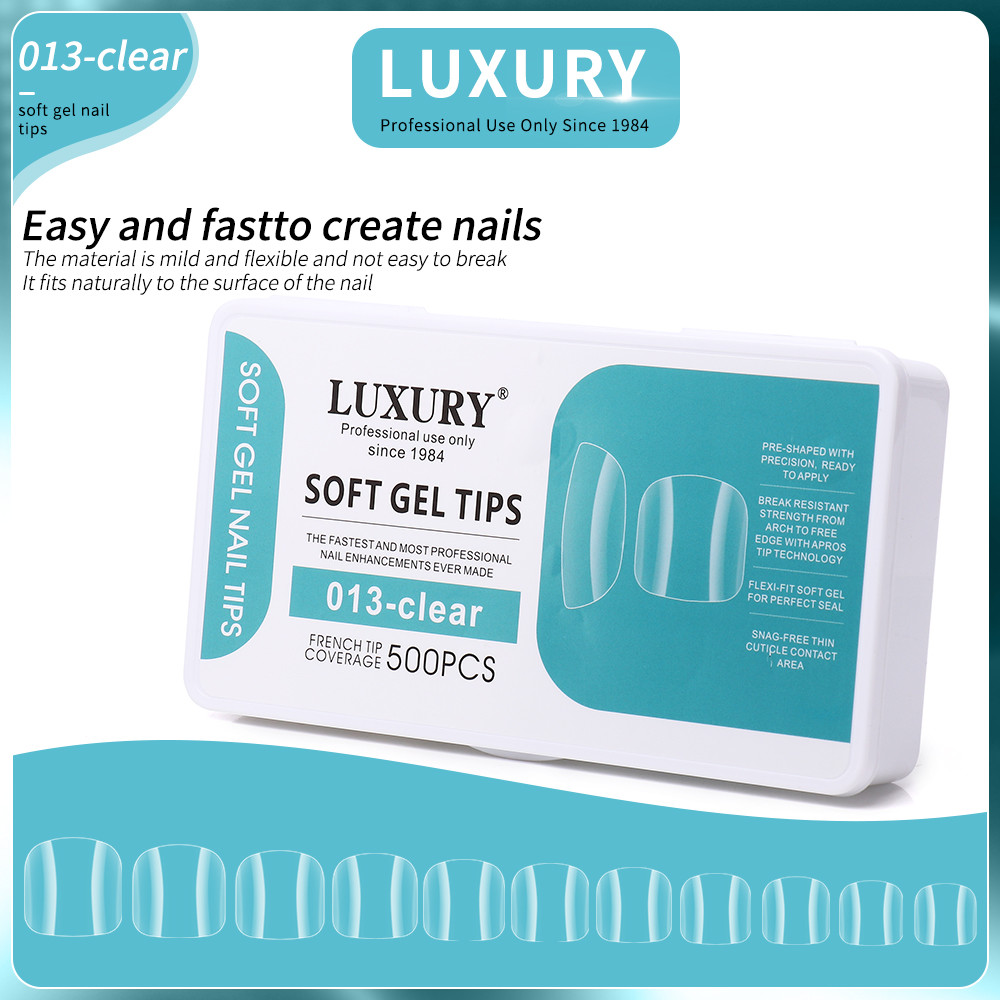 Soft Gel Toenail Tips Set Full Coverage Square Shape False Toe Nails 11 Sizes For Diy & Salon Manicures