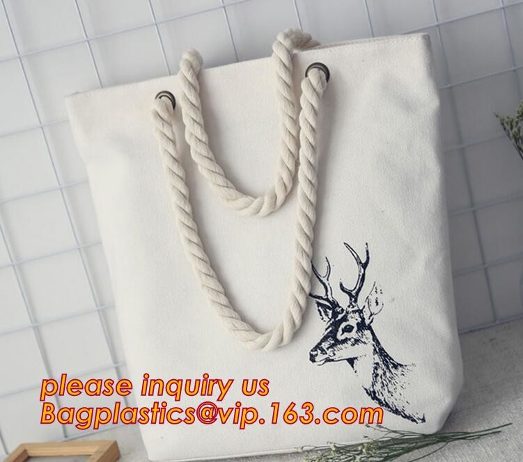 Reusable 100% Cotton Canvas Bag Canvas Tote Bags Convenient Environmentally Grocery Shopping Bags,zipper canvas bag cott
