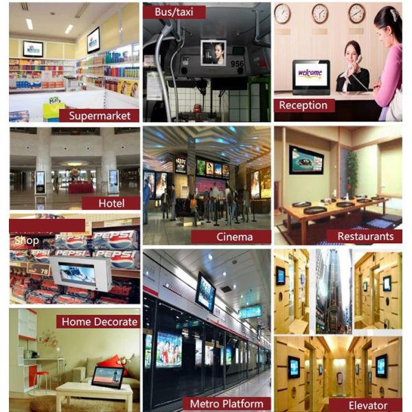 32 Inch WiFi Elevator LCD Multimedia Advertising Signage 1080P Android Touch Screen Kiosk