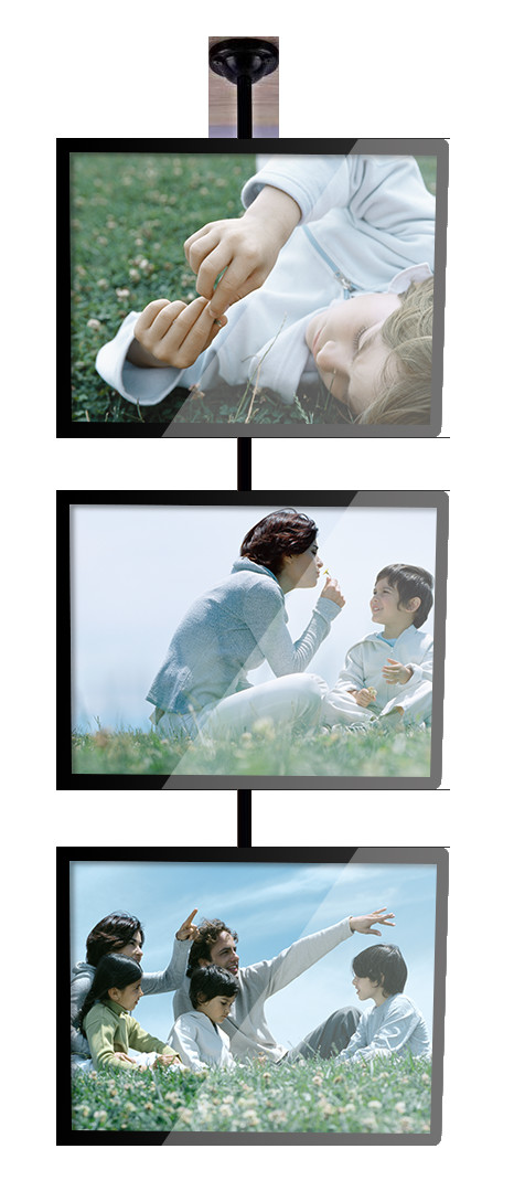 Super Slim Frameless Wall Mounted LED Light Box Show Poster At Desktop