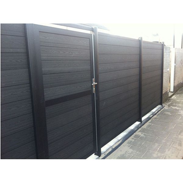 Aluminum Frame WPC Fencing Slat Style Outdoor Home Security