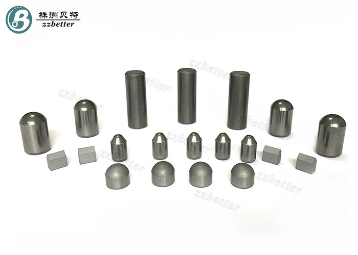 Parabolic Cemented Carbide Buttons , Drill Bit Carbide Cutting Teeth Button Tips