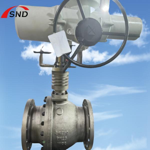 Electric Ball Valve Material WC6 DN250 PN25 Remote Automation Control
