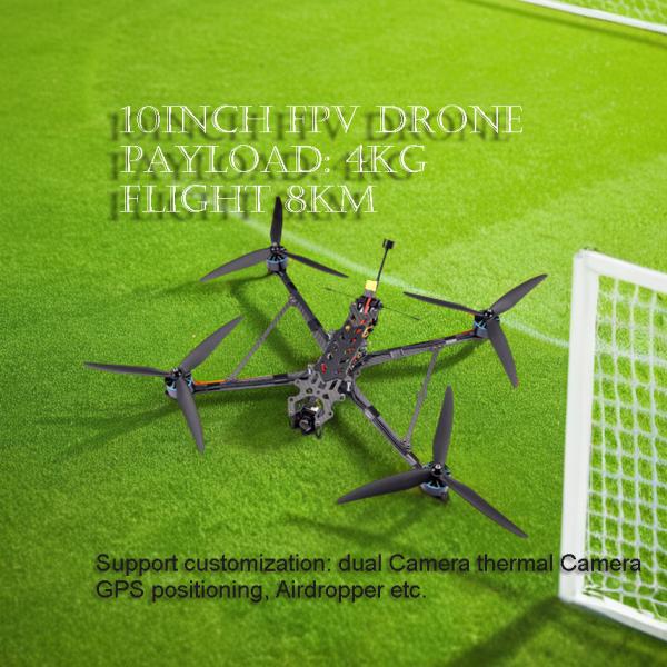 Long-Range FPV Racing Drone Kit 10 Inch F405 FPV Drone with Freestyle Flight Controller Essential Drones Accessories FPV 4KG