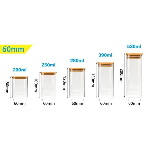 Food Storage Round High Borosilicate Glass Food Jars Airtight Jar for Kitchen