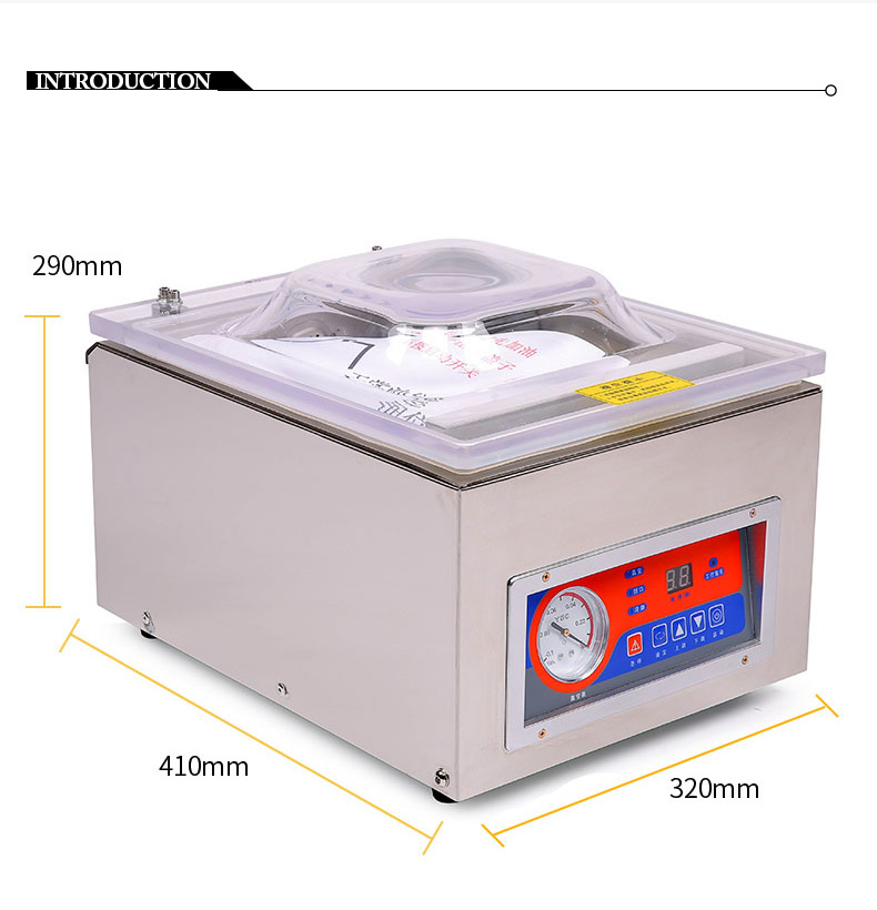 DUOQI DZ-260C Single Chamber Vacuum Sealer for Desk Type Industrial Food Packaging