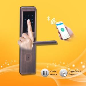 Quality Smart Home Bluetooth Security Door Lock , Fingerprint Scanner Door Entry System wholesale