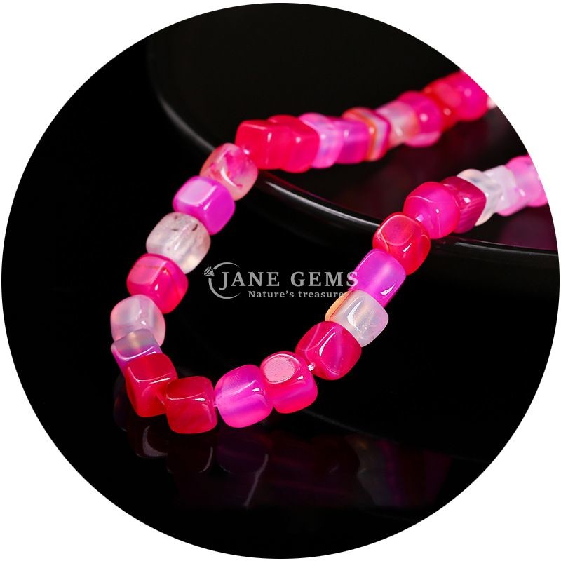 Wholesale Natural Crystal Gemstone Square Agate Beads Cube Loose Turquoise Bead Accessories Spacers for Jewelry Making