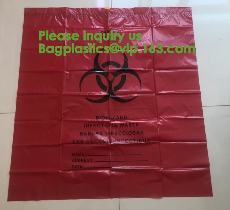 Bio Hazard Tote Bags,Stick-on Red Bio Hazard Waste Bags 6" x 6" 200/Bx,Shop Bio Hazard Shoulder bags online bagease pack