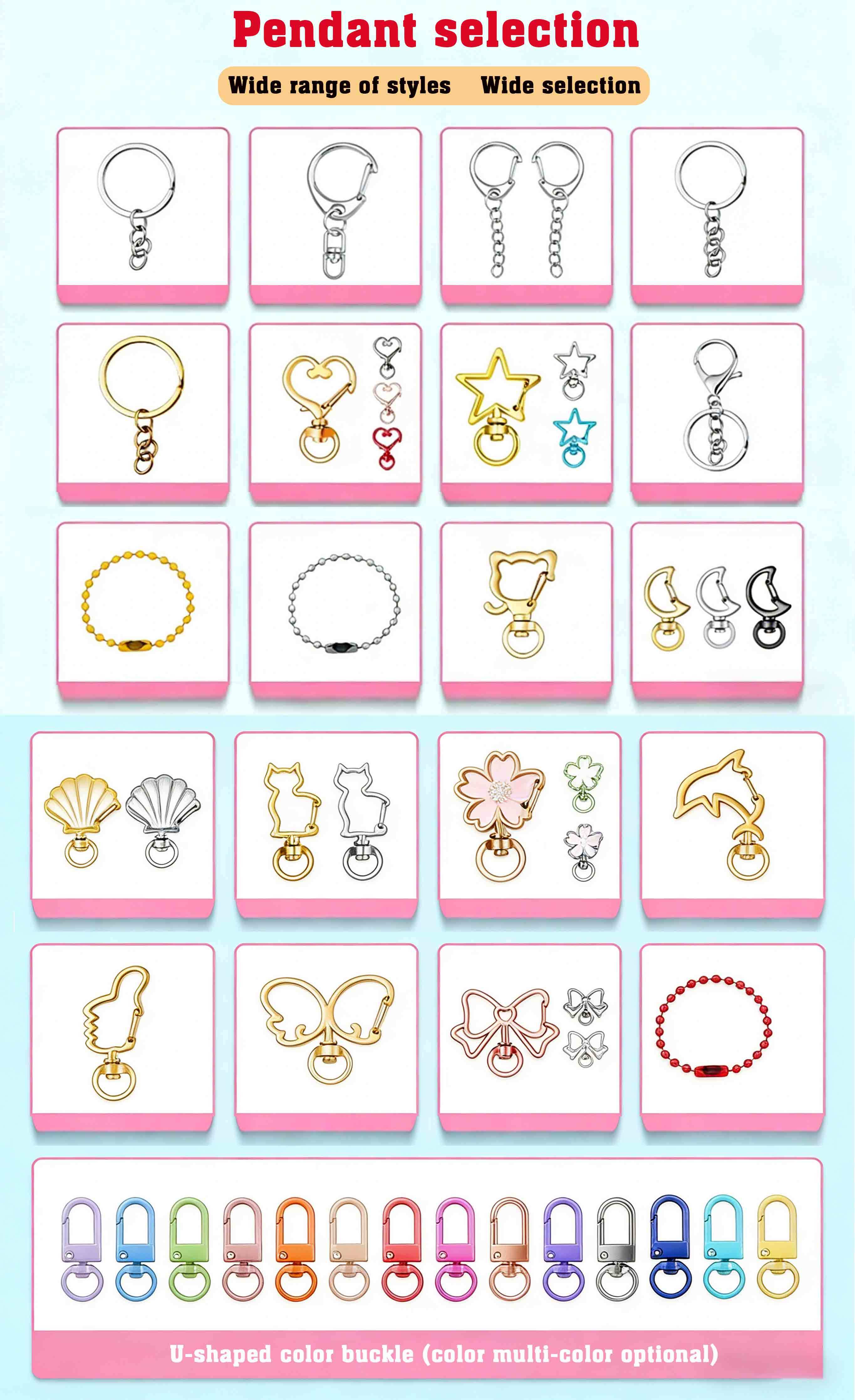 Acrylic keychain accessory selection