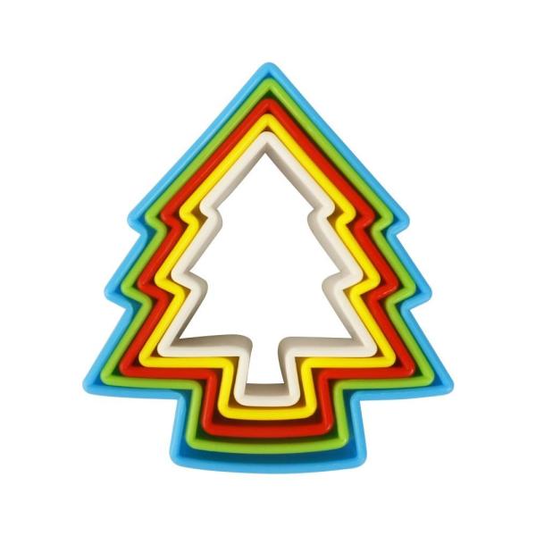 2017 Colorful baking tray plastic cookie cutter/cookie press cake decoration set