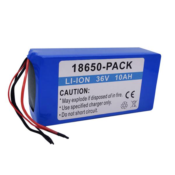 Eco-friendly 18650 12V 24V 36V 48V 10Ah Lithium Ion Battery Pack for Electric Ebike
