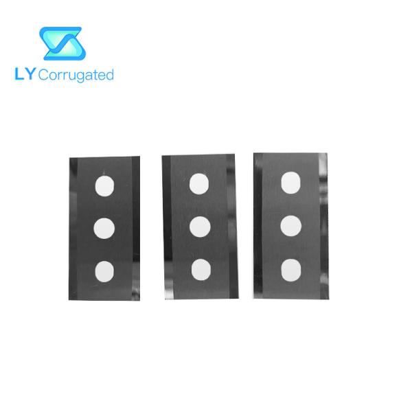 Industrial Tungsten Carbide Razor Blades Three Holes Knives Aluminum Foil Film Cutting Machine Blades