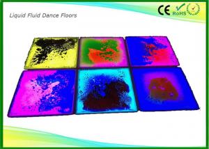 China LED DJ Stage Light Liquid Floor Tiles For KTV / Children Room 50x50cm Size on sale