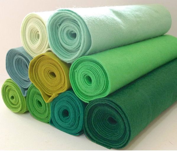 various color wool pressed nonwoven felt,customized thickness felt wool fabric