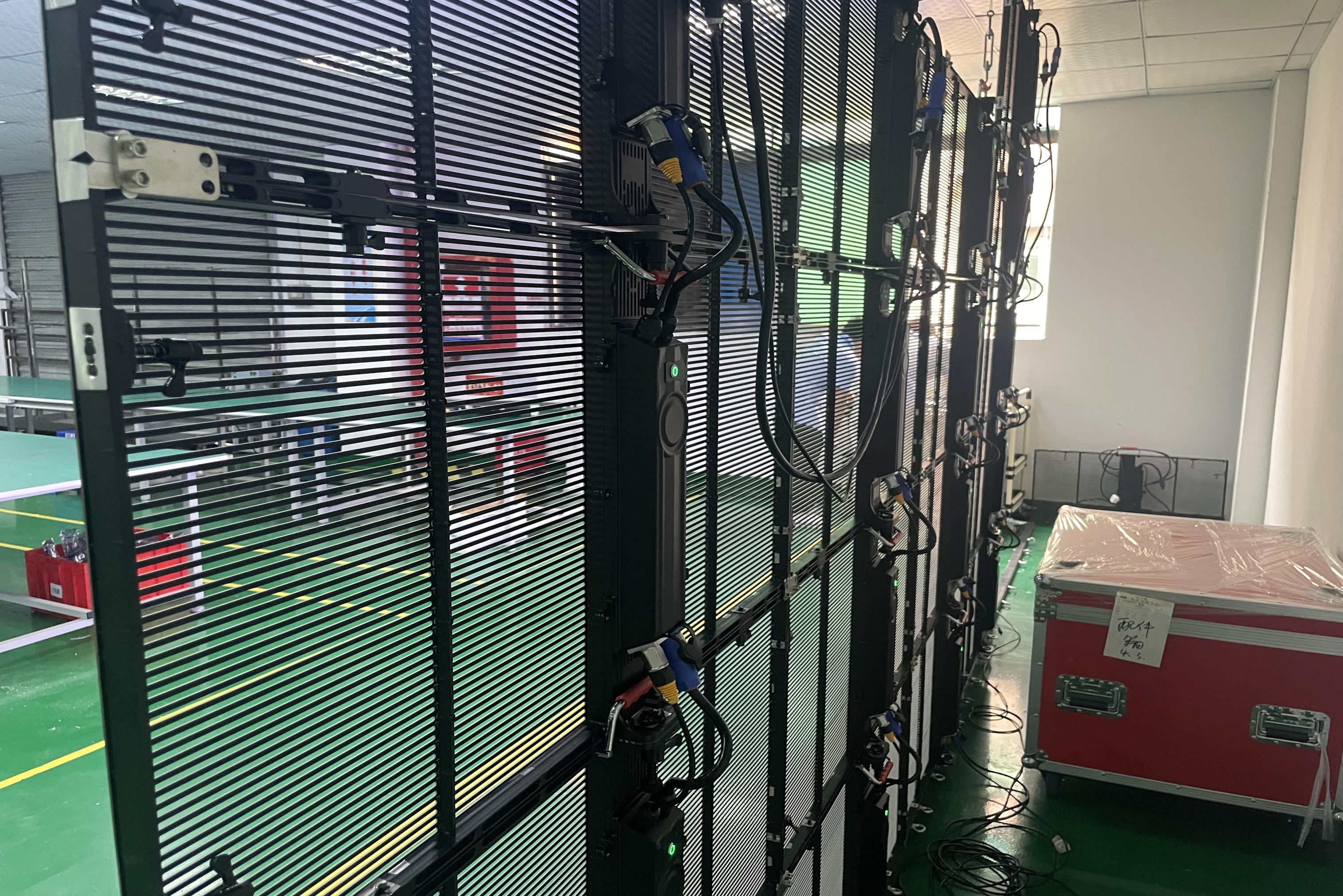 Outdoor LED Grille Screen Big Waterproof Transparent LED Screen