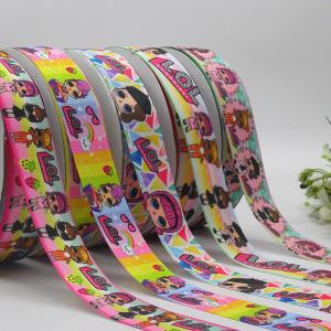 Quality 100yards/roll DIY Gift Wrapping Lovely Figure Character Carton Happy Baby Printed Grosgrain Ribbon wholesale