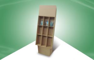 Quality Brown Home CD / Magazine Free Standing Display Stands 30kgs Loading wholesale