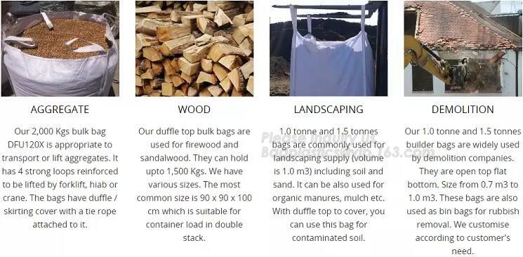 pp woven big fibc jumbo bag for coal cement,100% Virgin Material pp woven bulk bag 1000kg-3000kg,FIBC Recycle Container