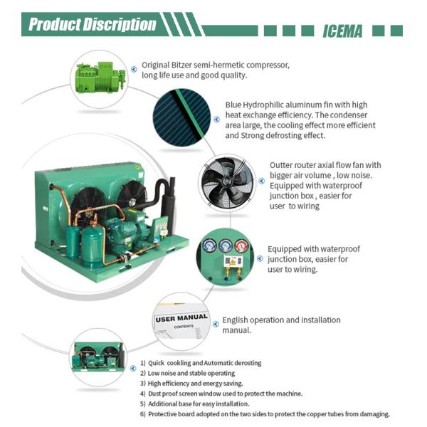 230V 380V Air Cooled Condensing Unit Compressor Cooling Unit