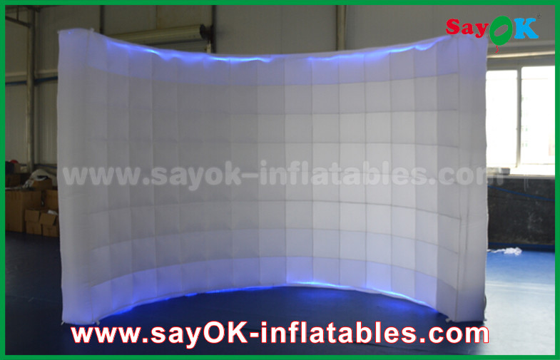 Inflatable Photo Booth Hire White Oxford Cloth Led Strip Lighting Inflatable Photo Booth For Wedding Decoration