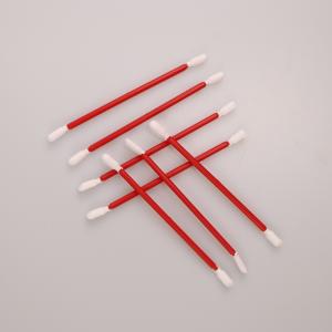 Quality Lint Free 2 Layers Red PP Stick Cleanroom Polyester Swabs With Double Heads wholesale