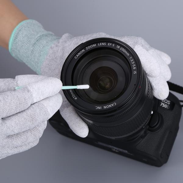 Cleanroom Fabric Polyester Swab with Double-Layer Polyester Head High Solvent Capacity and Low Non-Volatile Residue