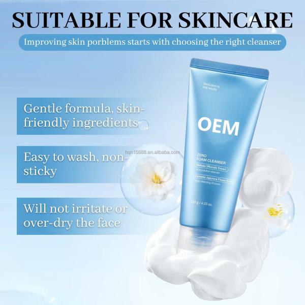 OEM / ODM Private Label Skincare Zero Foam Cleanser Moisturizing Oil Control Beauty Products Korean Skin Care Facial Cleanser