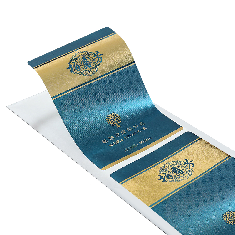 Custom Adhesive Hair Oil Bottle Labels With Waterproof Material And Metallic Effect