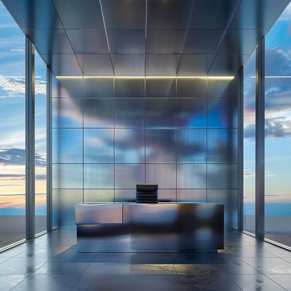 Eco-Conscious Stainless Steel Panels, Recycled Material, for Sustainable