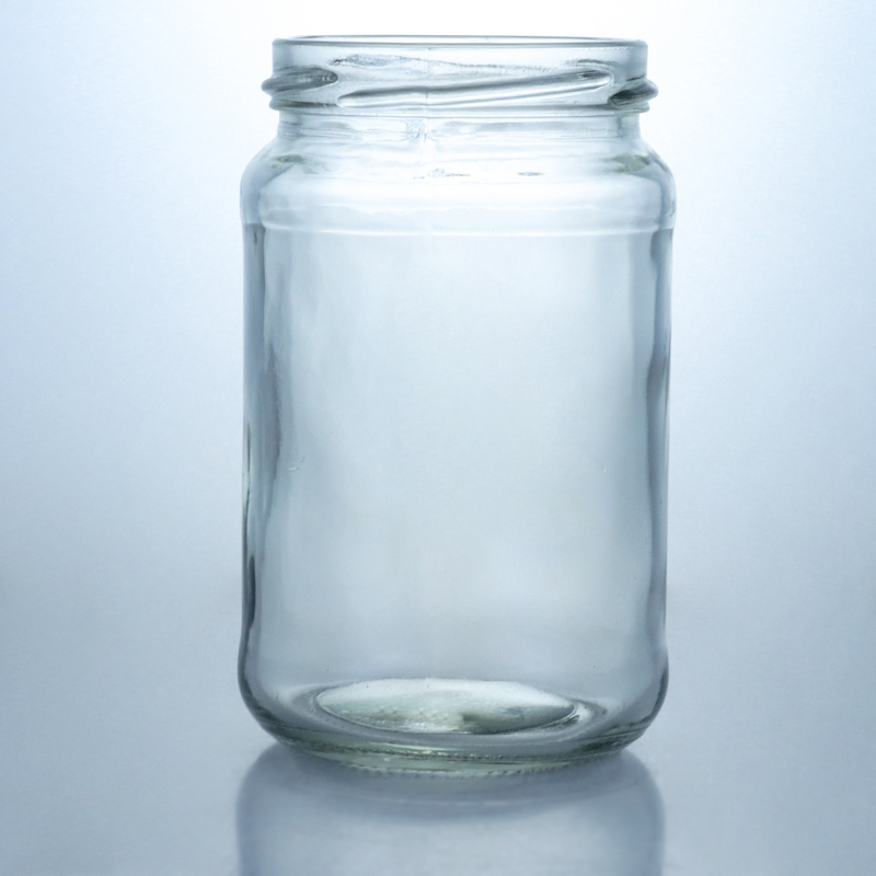 Collar Material Glass 4oz 8oz 16oz Wide Mouth Jars for Jam Pickle Honey Storage